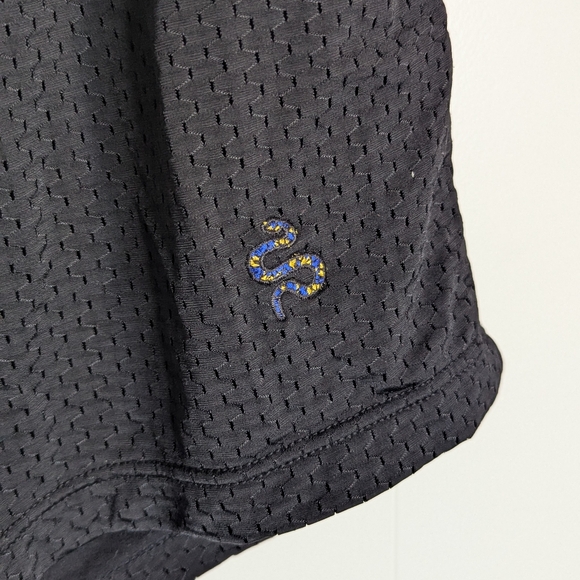 Nice Laundry Mesh Lounge 4" Shorts - Black with Embroidered Snake sz S - Picture 3 of 6